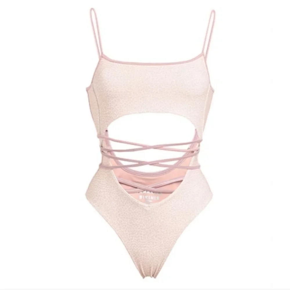 New!Frankie's Bikinis Alice Terry Wrap One‎ Piece Swimsuit